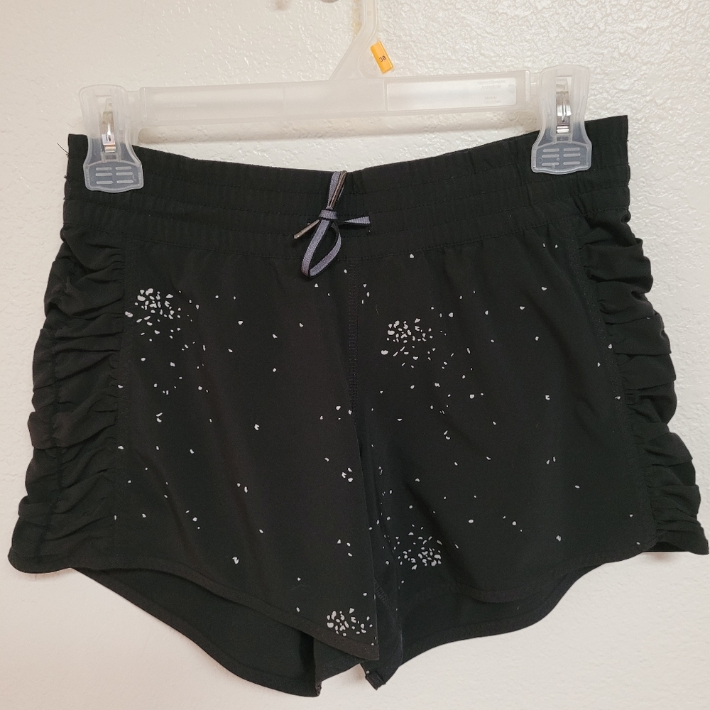 Lululemon Reversible Black Shorts with Rushed Sides